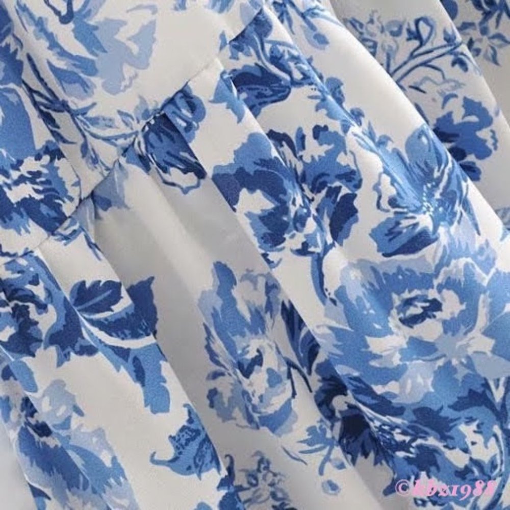 πHPπ REFORMATION Nikita Blue White Floral Dress - Picture 9 of 16